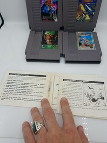 NES Games Bundle Of 4 Ikari Warriors 2 Tecmo Bowl Bionic Commando Winter Games