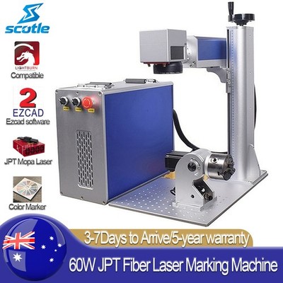 Scotle 60W JPT Mopa M7 Fiber Laser Marking Machine Metal Engraving Color Markers