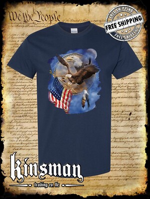 order.30〜33 Flight For Freedom Eagle American Flag Dreamcatcher T-Shirt Indian