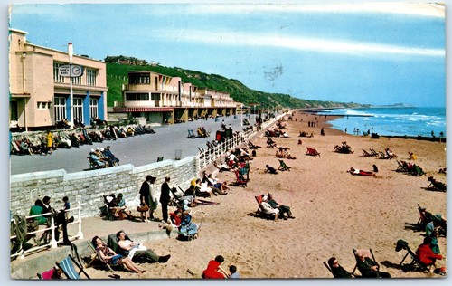 Postcard Boscombe Beach Dorset England posted 1965