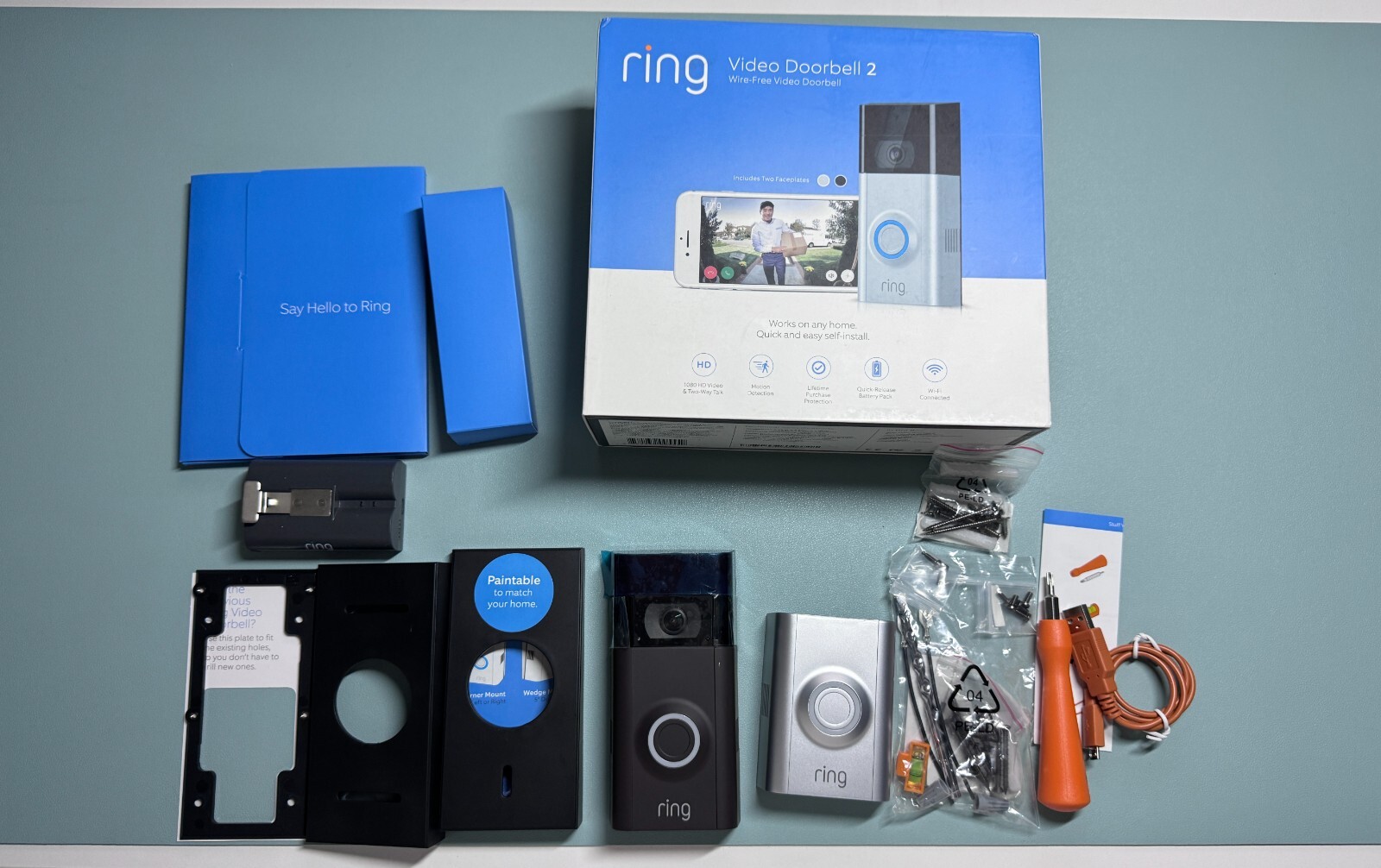 Ring Doorbell 2 Wire Free Video Doorbell open box unused-image