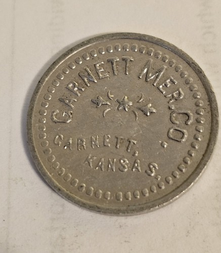 Garnett Merc. Co. Garnett, KS Aluminum Good For Token #1453
