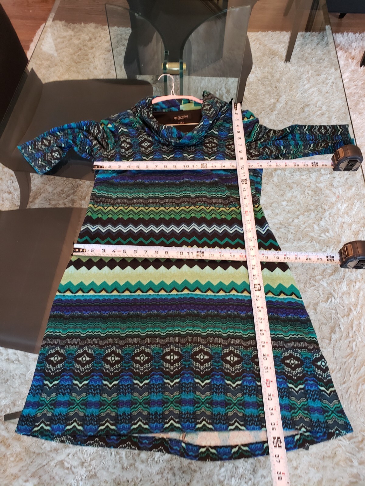 Perceptions Womens Multicolor Polyester Cowl Neck… - image 11