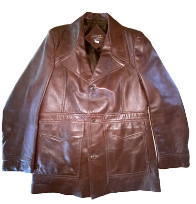Vintage 70s 80s Angel Skin Cabretta Leather Jacket By Grais Size 42 (M)  Brown US