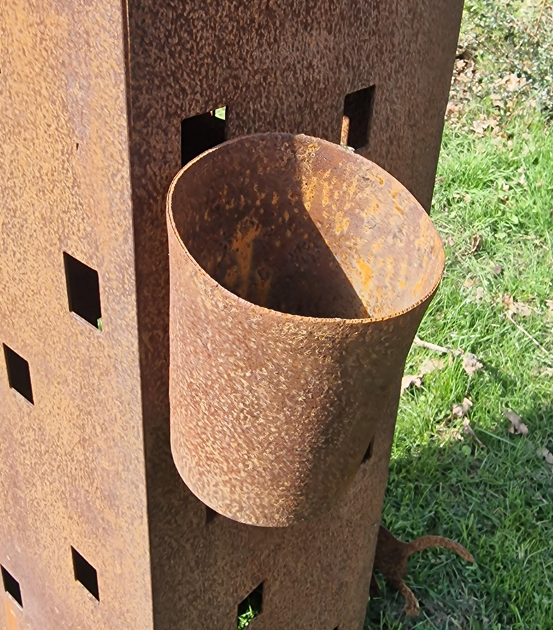 Rostdeko Topf 2 mit Haken Rost Gartendekoration Rosttopf Deko Garten | eBay