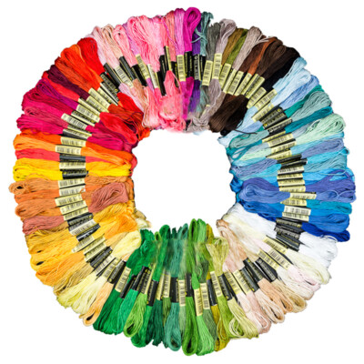 24/100/50 Cross Stitch Cotton Embroidery Thread Floss Sewing Skeins CrafR'YR