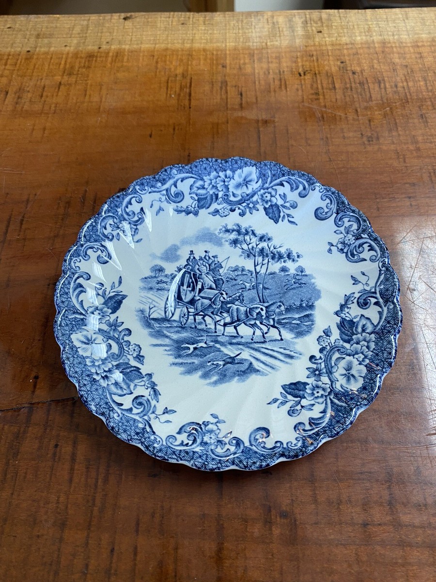Vintage 6” Johnson Bros Coaching Scenes Saucer Made In England