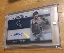 2019 topps postseason performance auto autograph card trevor story /50