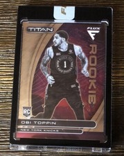 Obi Toppin 2020-21 panini flux ENCASED Titan Rookie #16 Silver Prizm SP Knicks￼