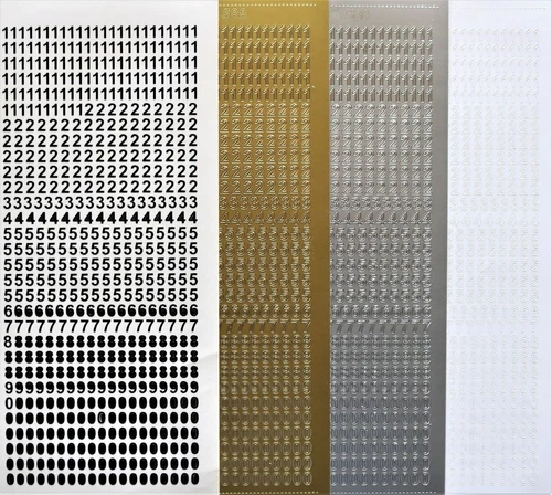 Mini 5mm Numbers PEEL OFF STICKERS Number Small