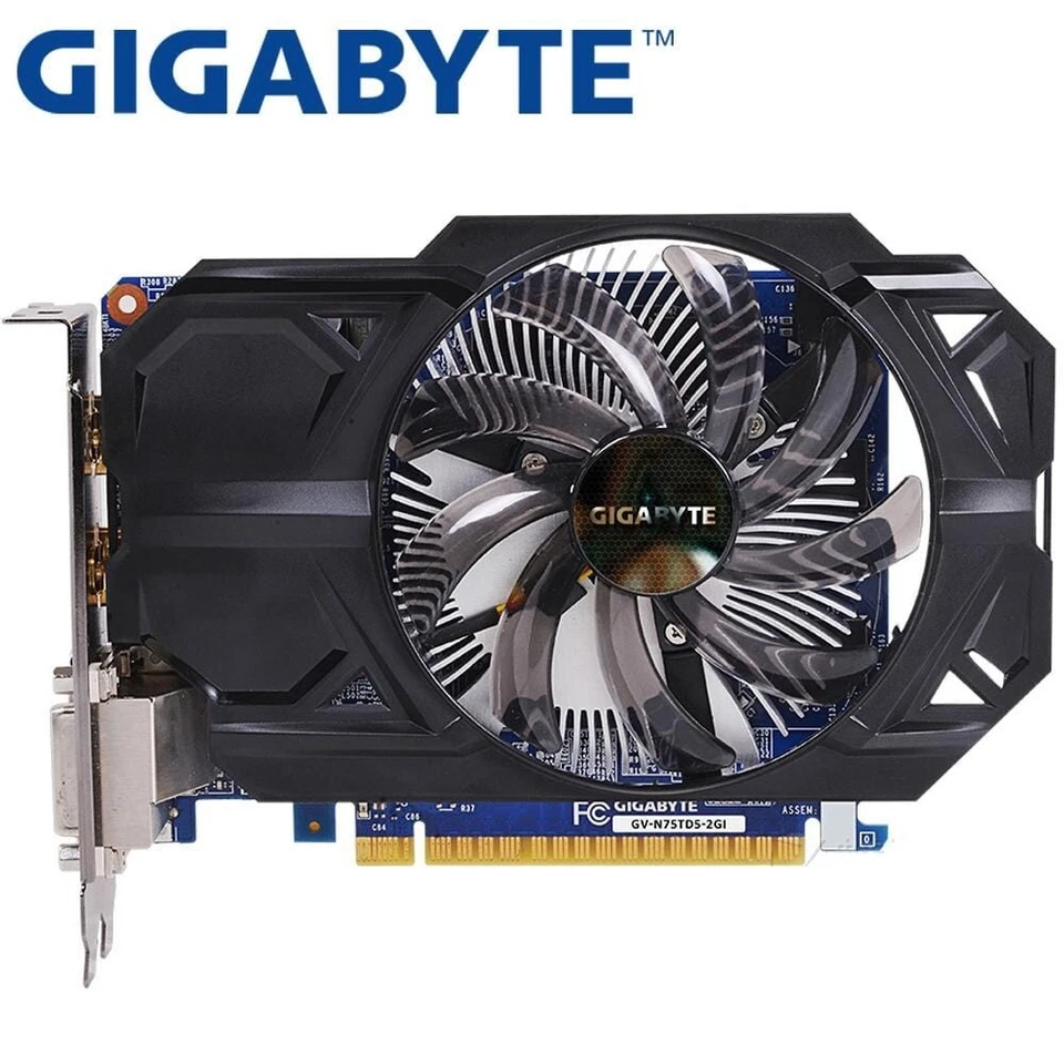Gigabyte NVIDIA GeForce GTX 750 GV-N750oc-1GI DDR5 PCI-E HDMI DVI Graphics card - Image 2 of 4
