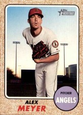 2017 Topps Heritage High Number Base Set #591 Alex Meyer Los Angeles Angels