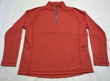 TOMMY BAHAMA 1/4 ZIP STRETCH POLY RAYON RED PULLOVER SWEATER MEN  S MEDIUM