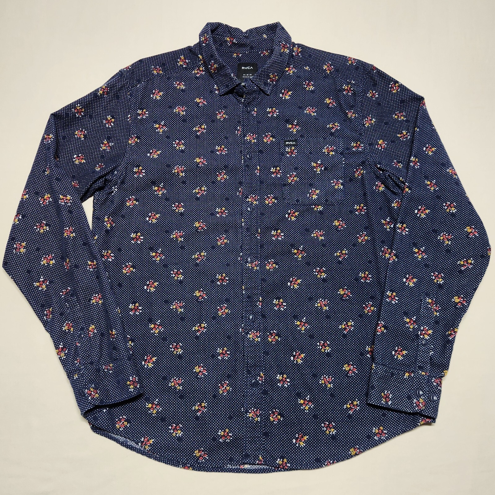oxford shirt rvca mens button down