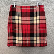 Vintage Telluride Clothing Co Skirt Womens 12 Scotch Plaid Wool Blend 90s Y2K