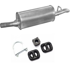 Endschalldämpfer Auspuff für Opel Omega A Kombi 1.8i-2.4i 2.3D + Anbausatz