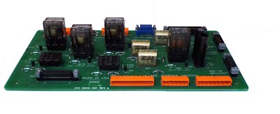 HURCO MACHINE RELAY, PCB BOARD, 414-0240-001, REV. A, WITH/ RELAYS KHAU-17D12-24