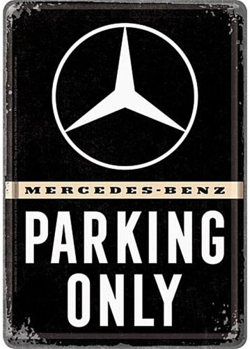 Mercedes-Benz Parking Only Large Embossed Metal Sign 400mm x 300mm