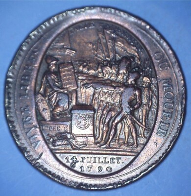 FRENCH REVOLUTION 1792 MONNERON DE CINQ SOLS - LARGE THICK COPPER - *78709048  