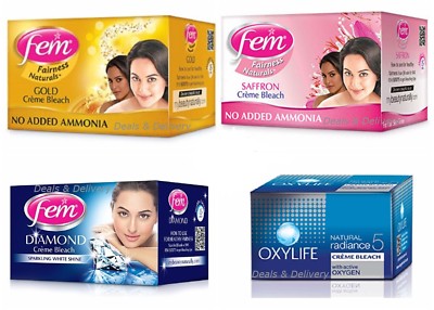 Dabur Fem Diamond Gold Saffron Oxylife Cream Creme Bleach Face Skin Whitening Ebay