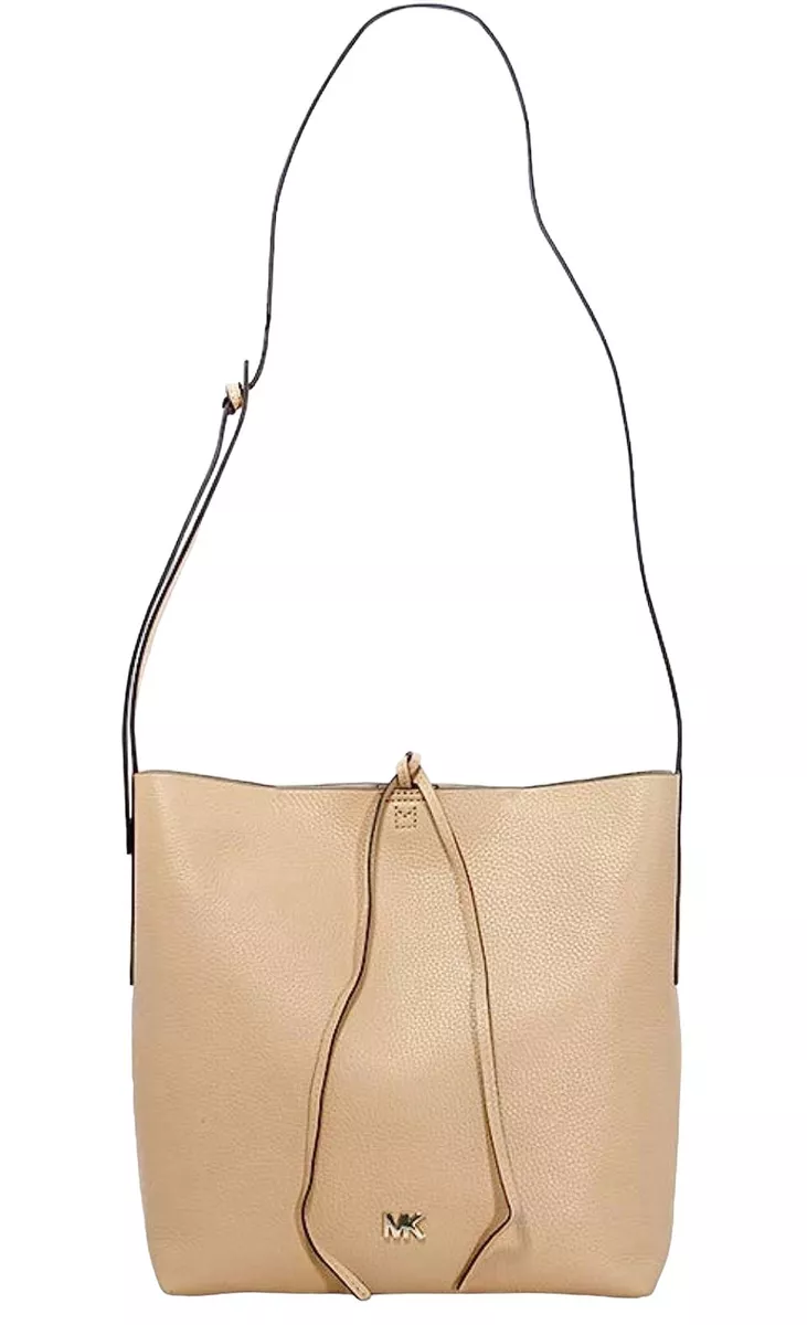 New Michael Kors junie messenger leather bag butternut large
