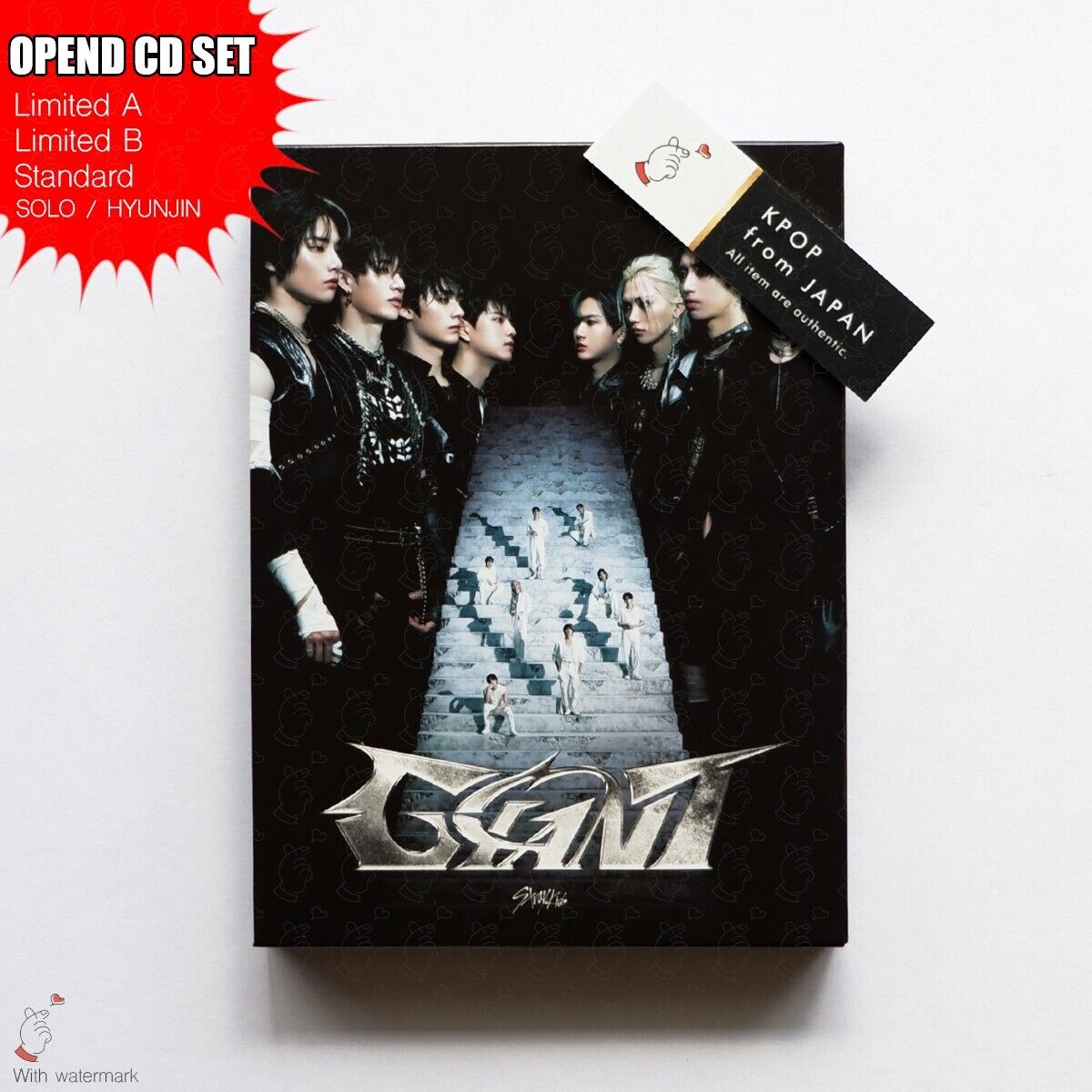 OPENED HYUNJIN STRAY KIDS GIANT LIMITED A , B , STANDARD OPENED HYUNJIN STRAY KIDS GIANT LIMITED A , B , STANDARD