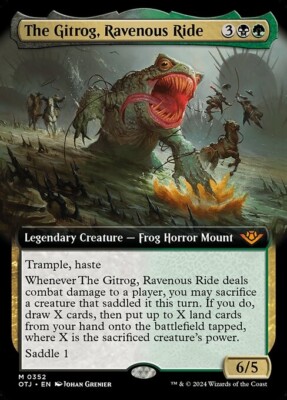 The Gitrog, Ravenous Ride Extended Art Foil - OTJ 0352 - NM - MTG
