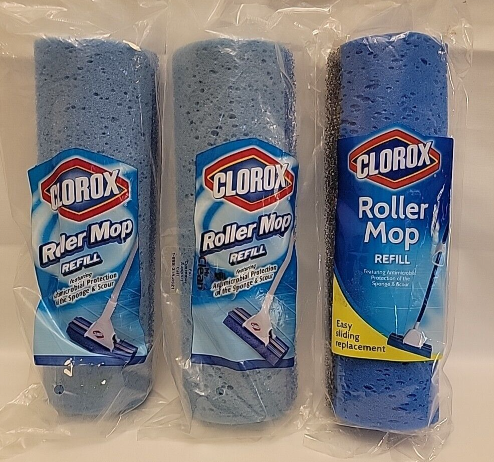 Clorox Roller Mop Refills Antimicrobial NOS Sealed Lot of 3 eBay