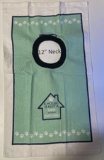 Bib 12" Neck Pull Over Head T-Shirt Special Needs Drool cotton house paw prints