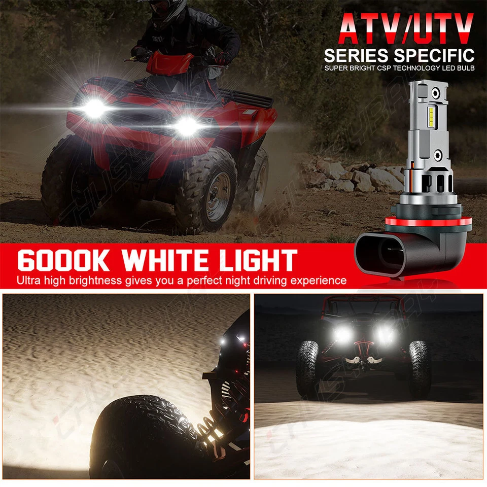 Ultra H/L LED Headlight Bulb for Arctic Cat 366 4x4 Auto SE 2011-2008 - Image 3 of 4