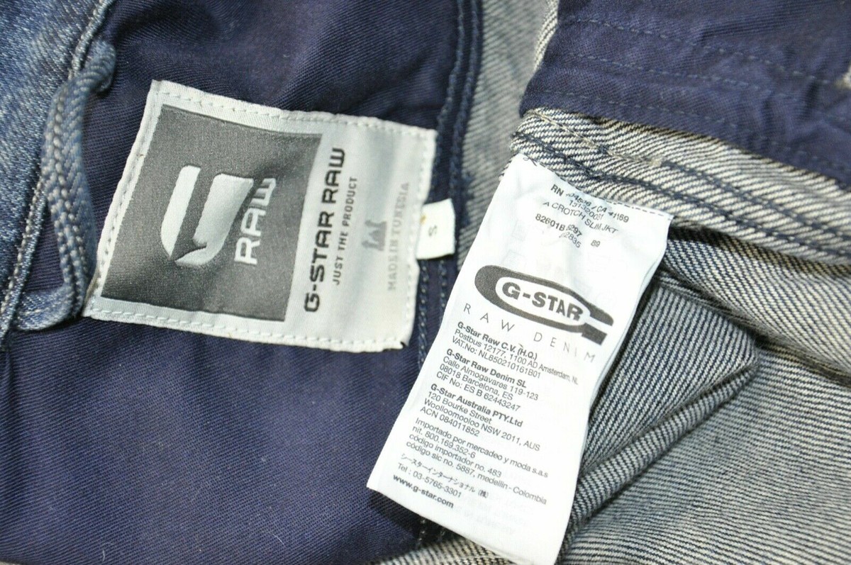G-STAR RAW A CROTCH SLIM MEN'S DENIM JACKET size S | eBay G-STAR RAW A CROTCH SLIM MEN'S DENIM JACKET size S | eBay