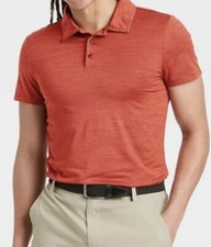 New Men s All In Motion Red Stripe Golf Polo Shirt Size S Moisture Wicking