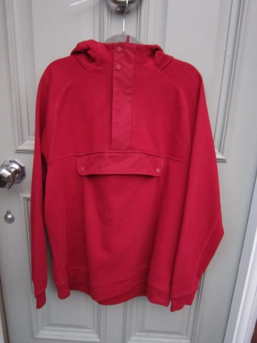 Sudadera con capucha vintage Lacoste Wine para hombre grande bolsillo frontal - Imagen 10 de 22