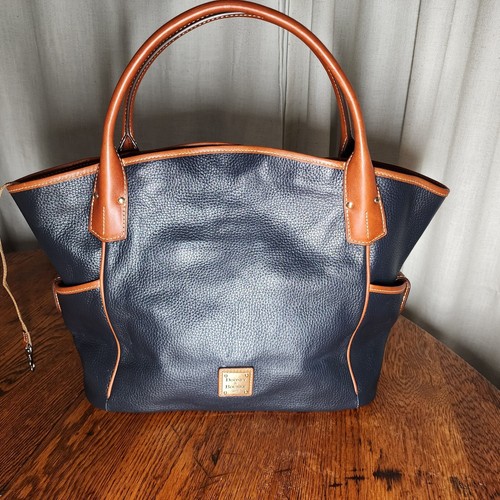 Dooney & Bourke Archives 2009 Pebble Leather Kristen Tote Navy BLAU - Bild 5 von 23
