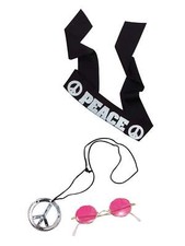 Kit Hippie Para Adultos Accesorios De Disfraz De Los Años 60 Y 70 Gafas Hippie