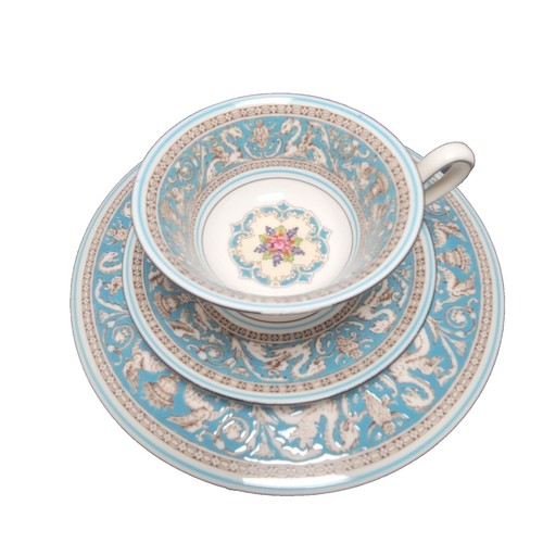 Wedgwood Florentine Turquoise Cup Saucer 2 Set From Japan | eBay