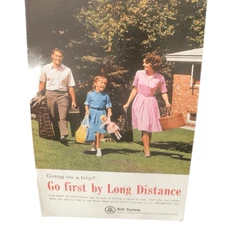 Vintage 1965 Bell System Going on a Trip? Ad Advertisement