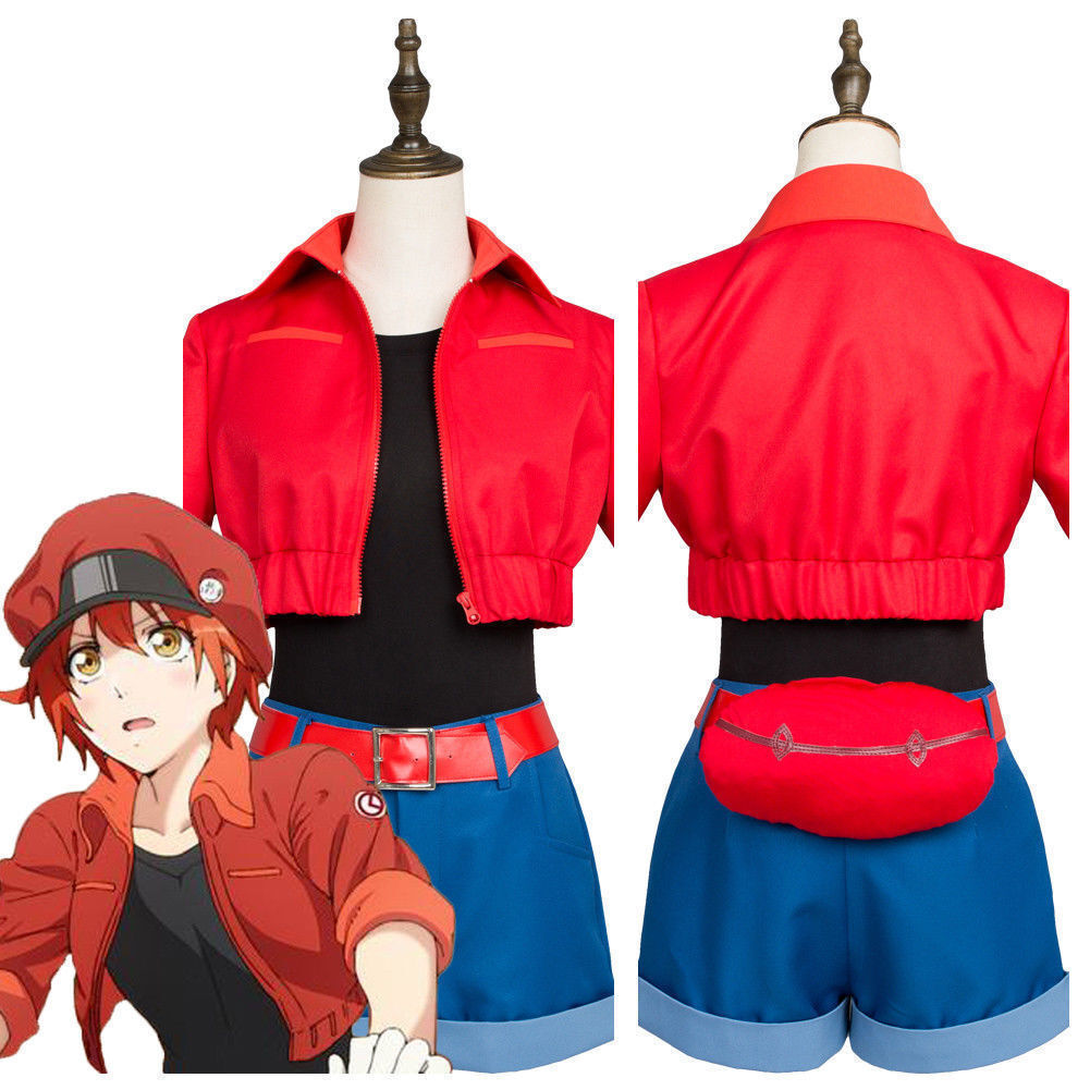 Cells at Work! Erythrocite Red Blood Cell Cosplay Costume