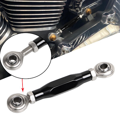 Black Mid Control Adjustable Shift Linkage For Harley Dyna Super Glide Softail