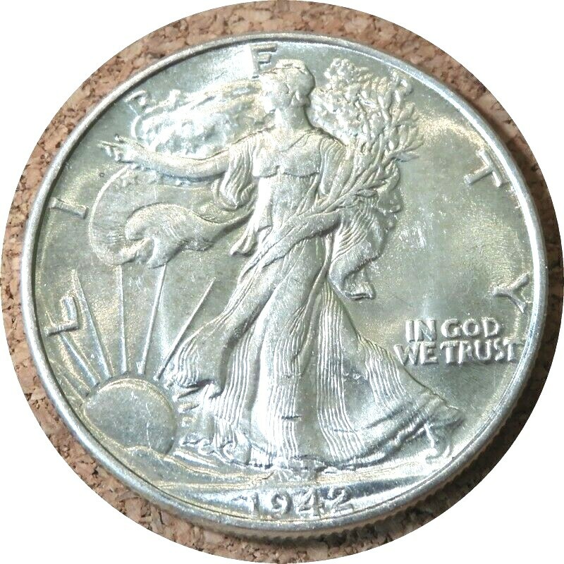 elf Walking Liberty Half Dollar 1942  World War II