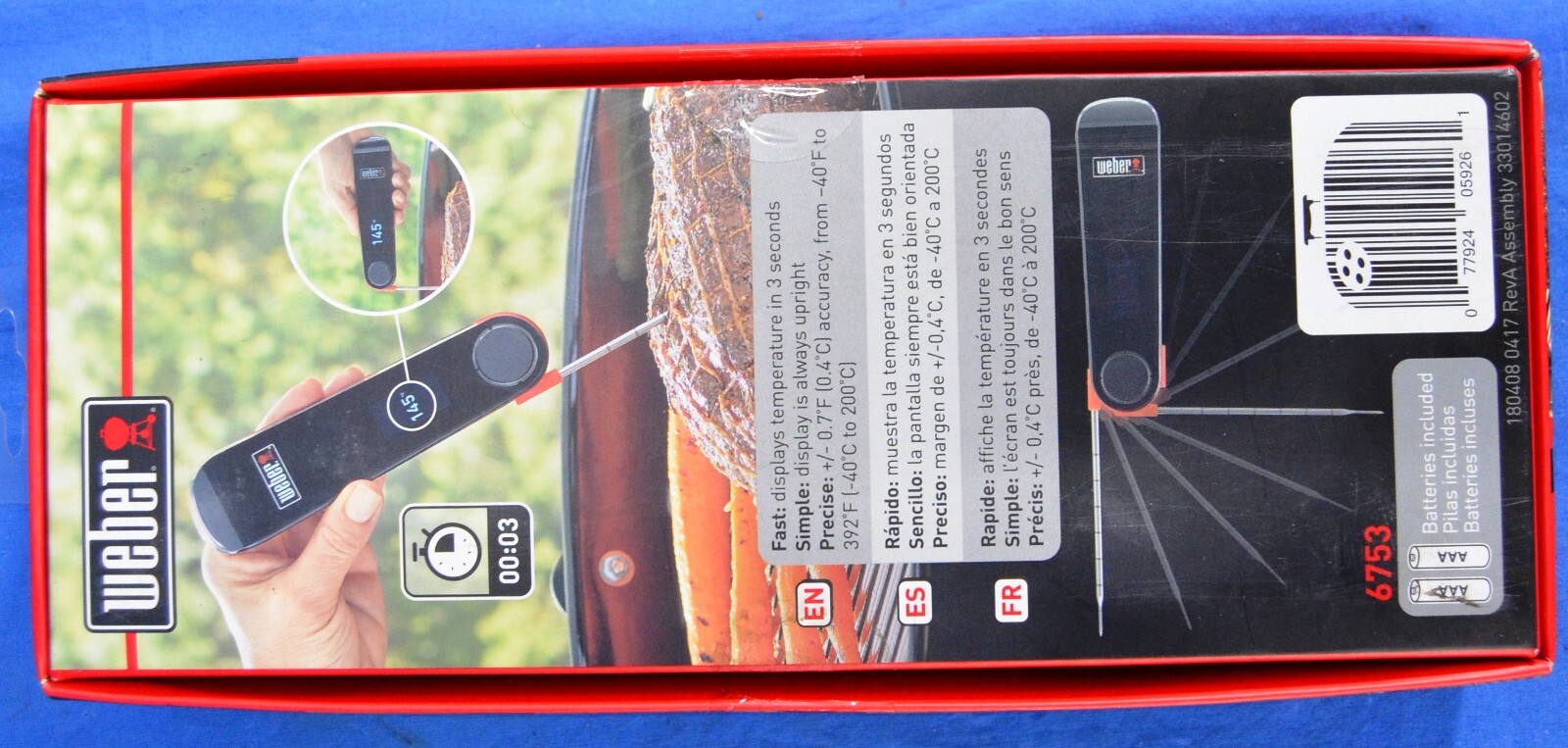 WEBER 6753 Snapcheck Digital Meat Thermometer, eBay