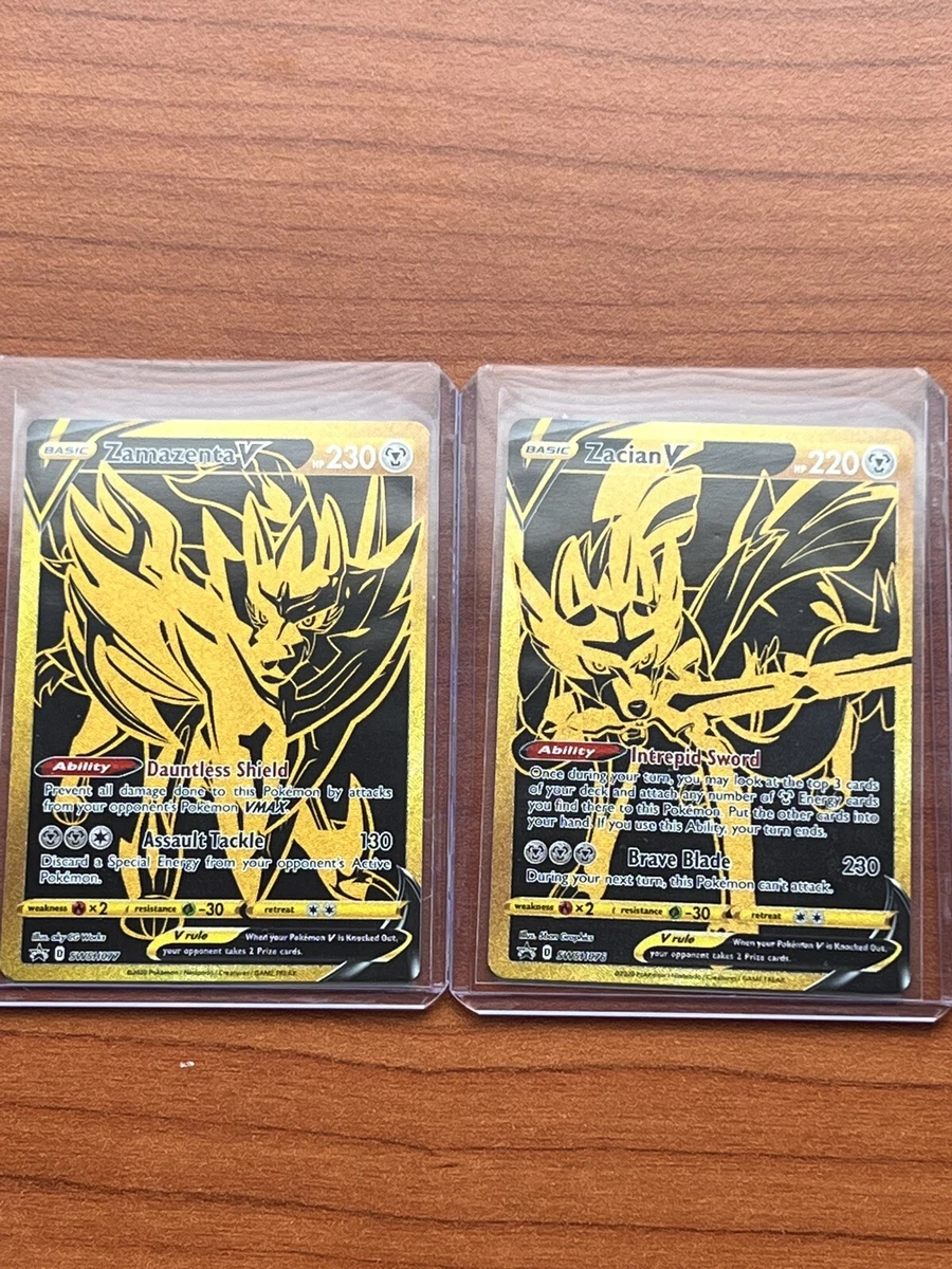  Zacian V & Zamazenta V - Pokemon Black Star Promo Card