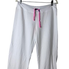 Sundry Sweatpants Cotton Rayon Women Small White Pink Blue Striped Joggers