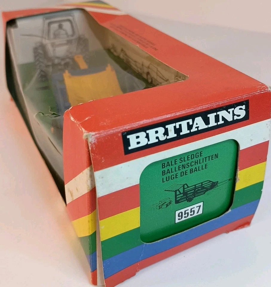 Remolque trineo Britains 9557 en caja de colección sin pacas juguetes de granja 1:32 LEER Foto 2 de 4