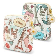 Sanitary Napkin Storage Bag, 2PCS Period Bags Cute Sanitary Pad Storage Pouch...