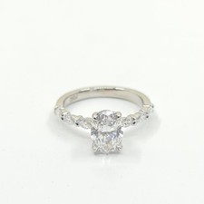 Diamond Ring Oval Cut Marquise Side Stones 75...