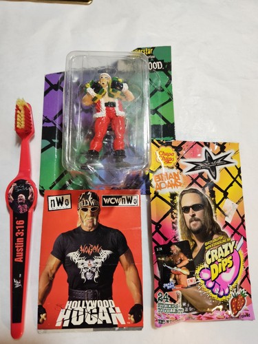 4Pc 1990's WWF, WCW Collection~ Hulk Hogan, Brian Adams, Stone Cold Steve Austin - Picture 1 of 9