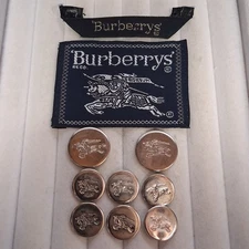 Burberry Blazer Buttons Silver 8 Burberrys' 1990's Prorsum English Knight
