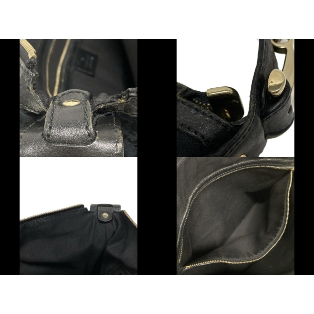 Gucci Shoulder Bag Horsebit Web GG Pattern Black Leather Used thumbnail 2