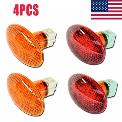 4pcs Dually Bed Fender Side Marker Lights For Ford 1999-2010 F350 450 Super Duty